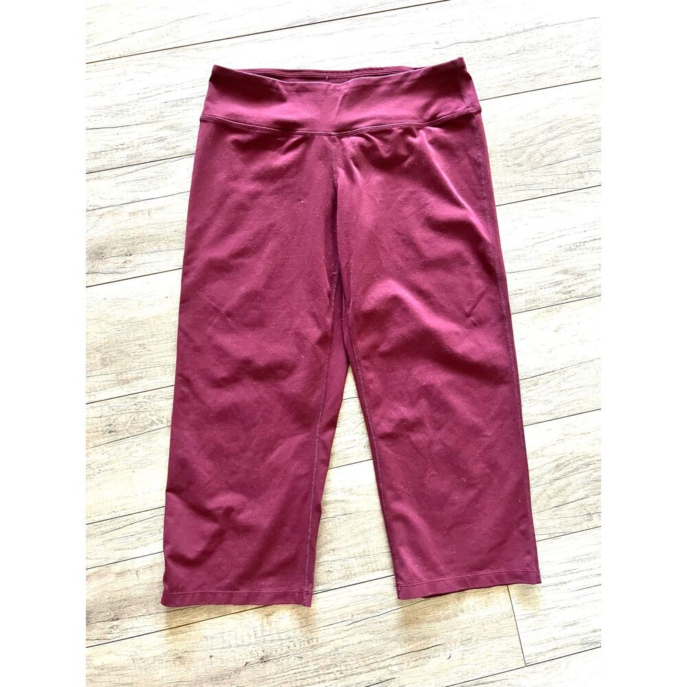 Prana‎ Legging Medium Maroon Red Crop Pants Yoga Workout Wide-Leg